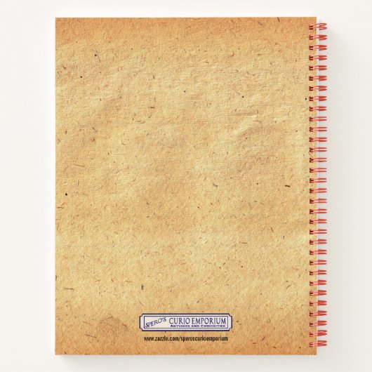 Vintage Schmetterlingsdarstellung Notizblock (Rückseite)