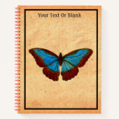 Vintage Schmetterlingsdarstellung Notizblock (Vorderseite)