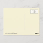 Vintage Schmetterlingsdarstellung, orange und schw Postkarte (Rückseite)