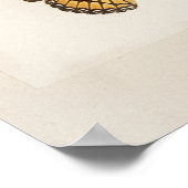 Vintage Schmetterlingsdarstellung Poster (Ecke)