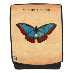 Vintage Schmetterlingsdarstellung Rucksack