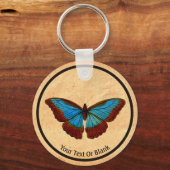 Vintage Schmetterlingsdarstellung Schlüsselanhänger (Vorderseite)