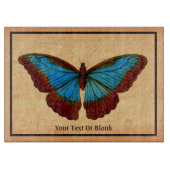 Vintage Schmetterlingsdarstellung Schneidebrett (Vorderseite)