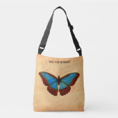 Vintage Schmetterlingsdarstellung Tragetaschen Mit Langen Trägern (Vorderseite)