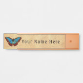 Vintage Schmetterlingsdarstellung Türschild (Vorderseite )