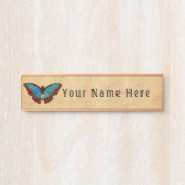 Vintage Schmetterlingsdarstellung Türschild (Vorderseite )