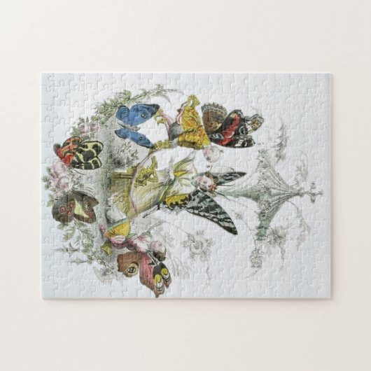 Vintage Schmetterlingseigenschaften Puzzle (Horizontal)