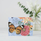 Vintage Schmetterlingsflora.. Postkarte (Stehend Vorderseite)