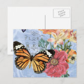 Vintage Schmetterlingsflora.. Postkarte (Vorne/Hinten)