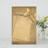 Vintage Schmetterlingsgeschichten Briefpapier (Stehend Vorderseite)