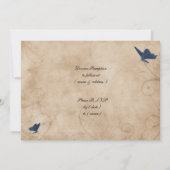 Vintage Schmetterlingshochzeit Einladung (Rückseite)