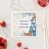 Vintage Schmetterlingshochzeit Serviette (Beispiel)