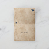 Vintage Schmetterlingshochzeit Vielen Dank Dankeskarte (Innenseite)