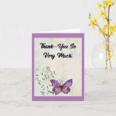 Vintage Schmetterlingskarte Karte (Gelbe Blume)