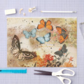Vintage Schmetterlingskollage Seidenpapier (Handwerk)