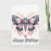 Vintage Schmetterlingskunst | Happy Birthday Karte (Vorderseite)