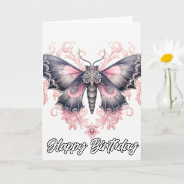Vintage Schmetterlingskunst | Happy Birthday Karte