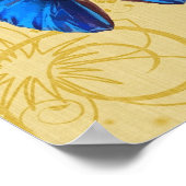 Vintage Schmetterlingskunst Poster (Ecke)