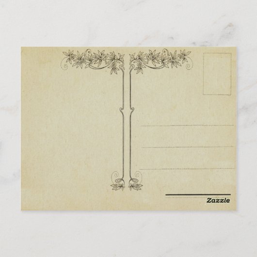 Vintage Schmetterlingspostkarte Postkarte (Rückseite)