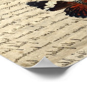 Vintage Schmetterlingssammlung Poster (Ecke)