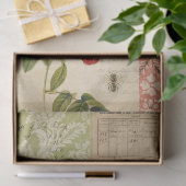 Vintage Schmetterlingssäule Ephemera und botanisch Seidenpapier (Geschenk)