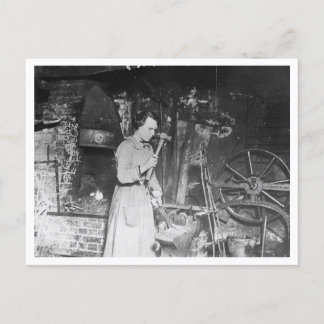 Vintage Schmiedin arbeitet 1920 Postkarte
