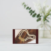 Vintage Schmuck-Geschäfts-Karte Visitenkarte (Stehend Vorderseite)