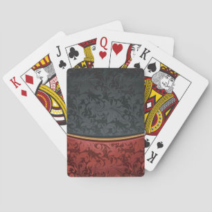 Vintage-Schmuck rot und schwarz Spielkarten