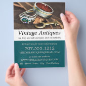 Vintage Schmuck & Schlüssel, Antiquitätenhändler, Flyer (Hand)