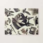 Vintage Schnauzer-Illustration Puzzle (Horizontal)