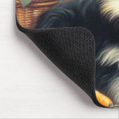 Vintage Schnauzer-Malerei Mousepad (Ecke)