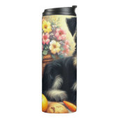 Vintage Schnauzer-Malerei Thermosbecher (Nach links gedreht)