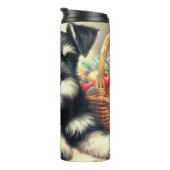 Vintage Schnauzer-Malerei Thermosbecher (Nach rechts gedreht)