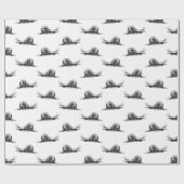 Vintage Schnecke Art CUSTOM HINTERGRUNDFARBE Geschenkpapier (Flach)