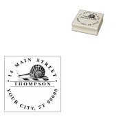 Vintage Schnecke Zeichnend Name Rücksendeadresse Gummistempel (Stempel)