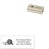 Vintage Schnecke Zeichnend Name Rücksendeadresse Gummistempel (Stempel)