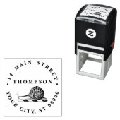 Vintage Schnecke Zeichnend Name Rücksendeadresse Permastempel (Beispiel)