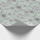 Vintage Schnee Geschenkpapier (Ecke)