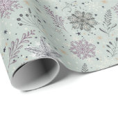 Vintage Schnee Geschenkpapier (Rolleneckpunkt)