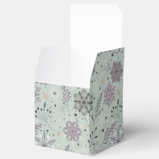 Vintage-Schnee Geschenkschachtel (Geöffnet)