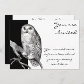 Vintage Schneeauge Einladung (Vorne/Hinten)