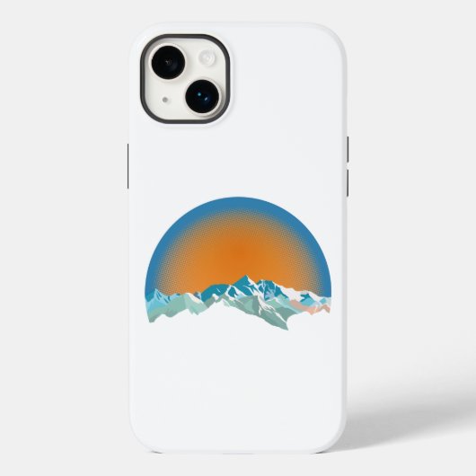 Vintage Schneeberge Case-Mate iPhone Hülle (Rückseite)