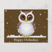 Vintage Schneedecke Feiertagspostkarte (Vorderseite)