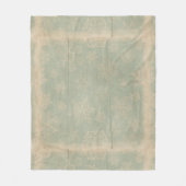 Vintage Schneeflocke rustikale Winter aquamarin bl Fleecedecke (Vorderseite)