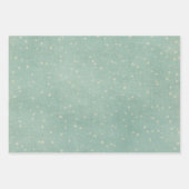 Vintage Schneeflocke Winterrustikale aquamarine Cr Geschenkpapier Set (Vorderseite 2)