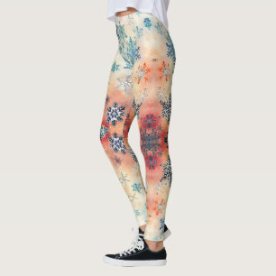 Vintage-Schneeflocken-Muster - Leggings
