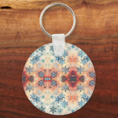 Vintage Schneeflocken Muster - Schlüsselanhänger (Vorderseite)