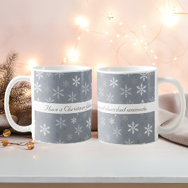 Vintage Schneeflocken Personalisiert Kaffeetasse