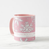 Vintage Schneeflocken Personalisiert Tasse (Vorderseite Links)