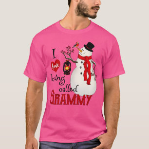 Vintage Schneeflocken Snowman I Liebe genannt Hap T-Shirt